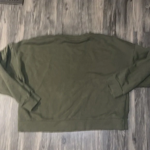 Adidas  Womens Focus Olive Crew Pullover Sweatshirt Size large - Picture 7 of 7